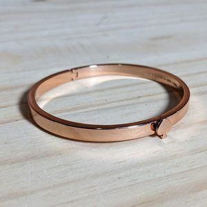 Kate Spade Everyday Spade Thin Metal Bangle Rose Gold Bracelet New York Logo